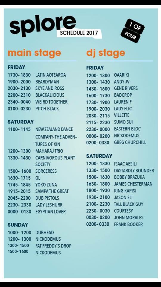 splore lineup